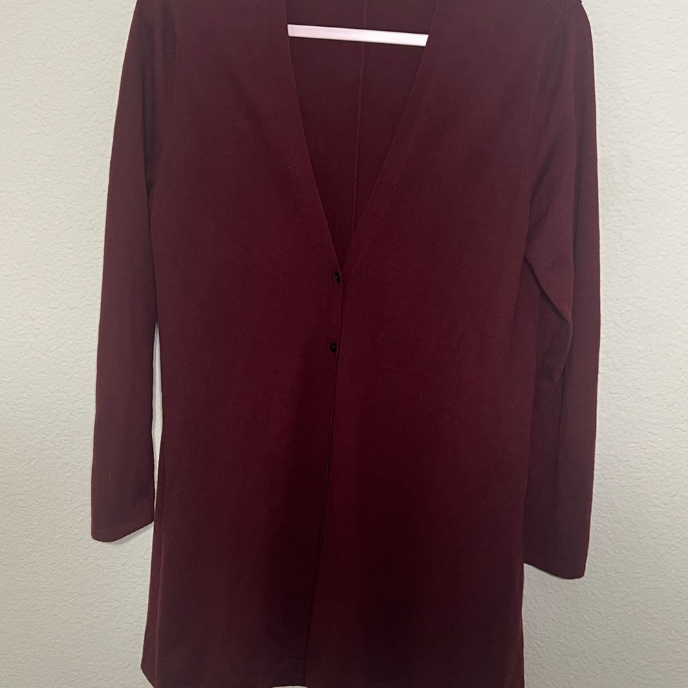 J.Jill wool blend below the hip button down cardigan M fall winter - Picture 2 of 10